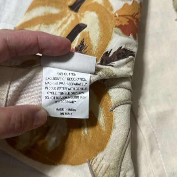 Autumn Hill Set of 3 Cotton Ivory Rust Gold Pumpkins Fall Harvest Kitchen Towels - Picture 5 of 9